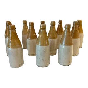 Late 19th Century Scottish Ironstone Bottles - Set of 12