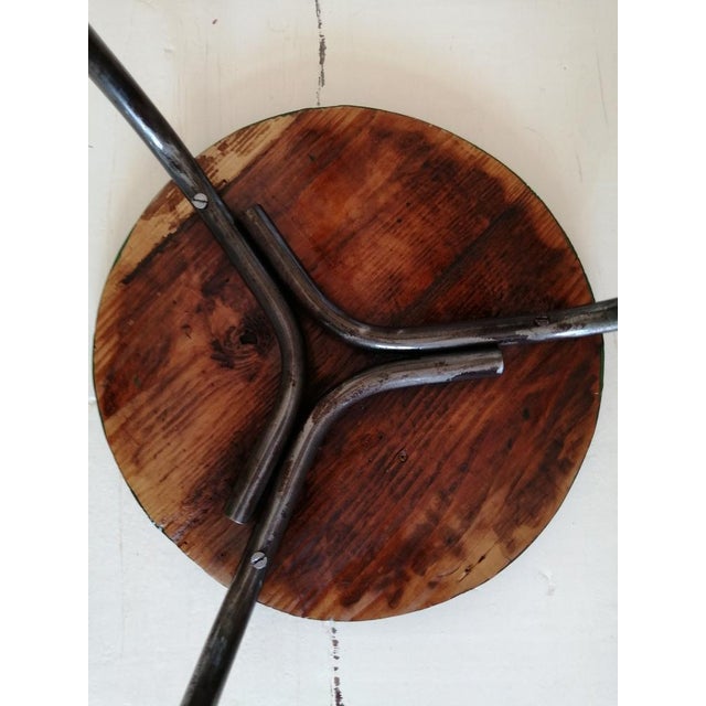 Vintage Industrial Black Stool For Sale - Image 9 of 18