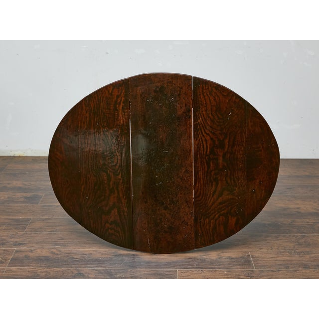 Oval Oak Gateleg Table with Turned Legs, England, 19th Century For Sale - Image 4 of 12