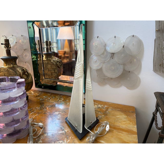 Italian Modern Murano Glass Table Lamp For Sale - Image 11 of 12