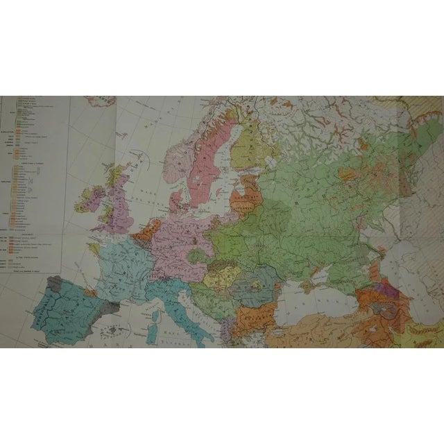 Opera Cartographic Mirabile Card from North Sea to the Mediterranean and Ethnographic Europe from C. T. I. Milan, Italy, 1939, Set of 3 For Sale - Image 16 of 18