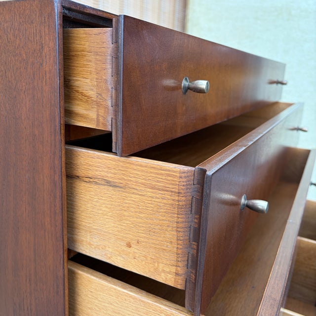 Refinished Mid Century Modern Chest of Drawers by John Stuart. Circa 1960s. For Sale - Image 10 of 18