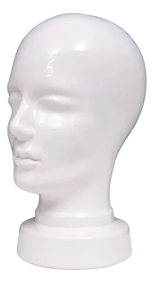 West German White Ceramic Pottery Head, 1970s