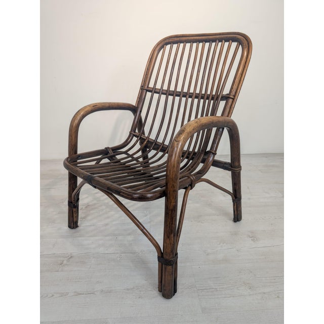 Vintage Italian Bamboo Armchair, 1970s For Sale - Image 16 of 18