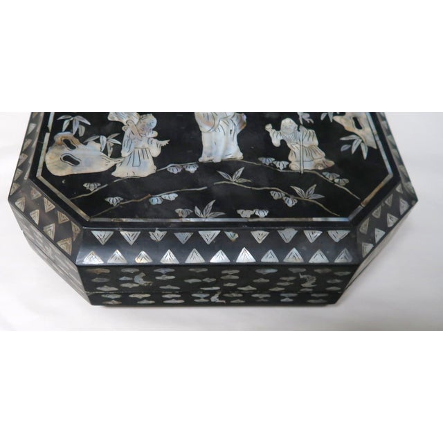Mid 20th Century Mid 20th Century Chinese Wedding Box With Inlaid Mother of Pearl For Sale - Image 5 of 8