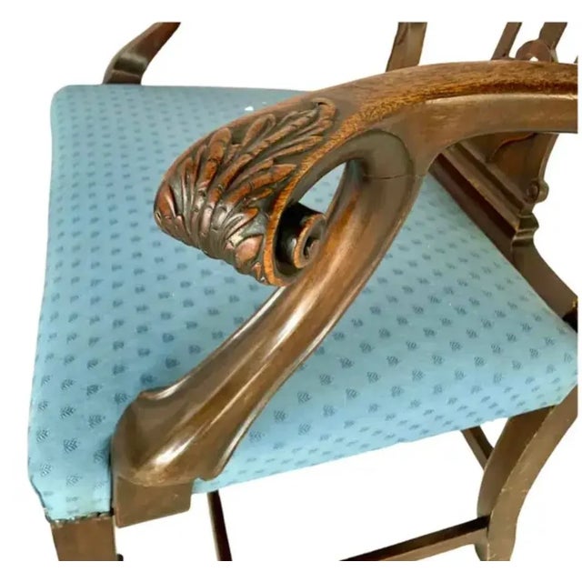 Set of Ten George III Style Chippendale Dining Chairs For Sale In Tampa - Image 6 of 18