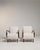 Traditional 1950s Jindřich Halabala Cream Wood Pair of Club Chairs For Sale - Image 3 of 12