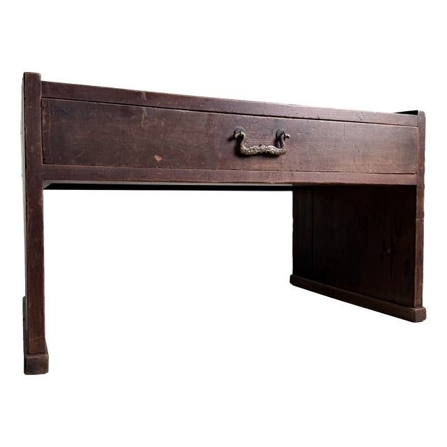 Small Japanese Minimalist Writing Table with Drawer, 1920s For Sale