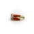 1960s 14k Gold Coral and Diamond Modernist Ring Size 7.75 For Sale - Image 4 of 10