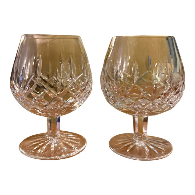 Pair of Waterford Lismore Brandy Glasses For Sale