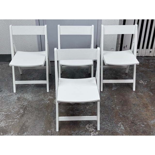 Crate & Barrel Spare Folding Chairs, Set of Four For Sale - Image 10 of 12