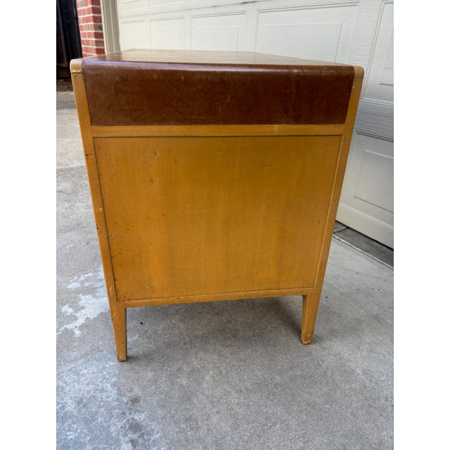 Rare Edward Wormley Dunbar Leather Top Waterfall Desk Mid Century Modern For Sale - Image 9 of 16
