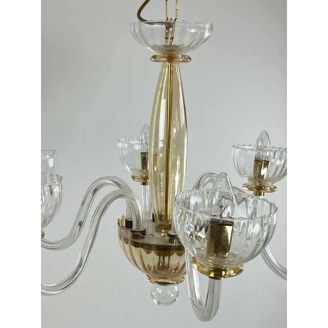Vintage Murano Glass Chandelier, 1980s For Sale - Image 6 of 15