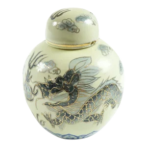 Antique Chinese Porcelain Jar with Top