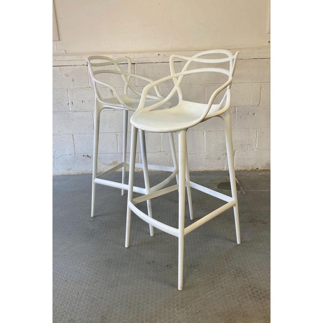2000 - 2009 Set of 4 Modern Entangled Bar Stools by Modway For Sale - Image 5 of 6