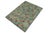 Abstract Boho Chic Balochi Blue/Rust Wool Rug - 3'4''x4'11'' For Sale - Image 3 of 11