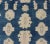 Ivory Mid 20th Century Vintage Turkish Oushak Rug With All-Over Design in Royal Blue and Ivory For Sale - Image 8 of 12