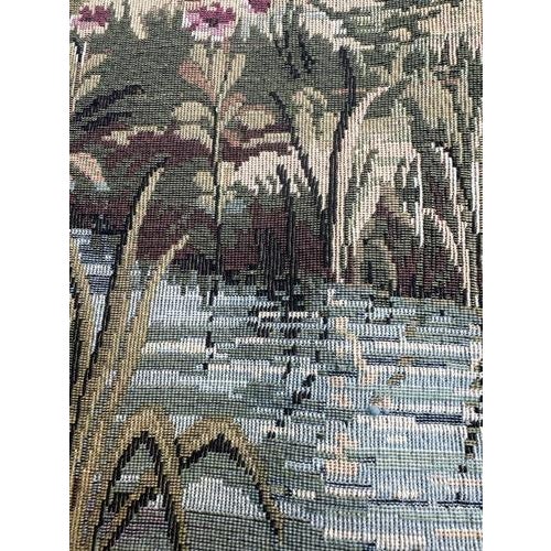 Vintage French Jacquard Tapestry with Hunters and Hounds in the style of Aubusson, 1970s For Sale - Image 17 of 18