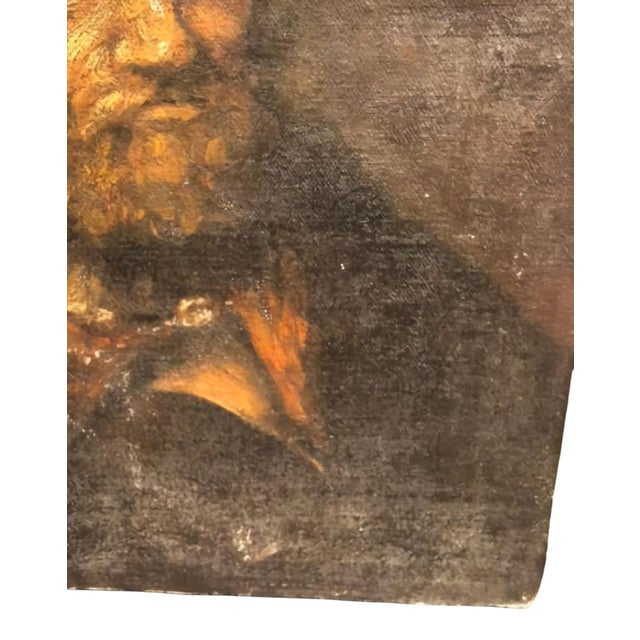 Expressive Tronie of a Bearded Man in a Hat, Oil on Wooden Panel, Late 20th Century For Sale - Image 4 of 9
