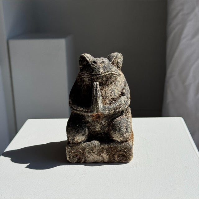 Small Balinese Limestone Frog Sculpture, 1980s For Sale - Image 10 of 10