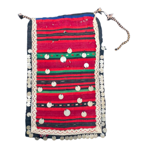 Vintage Bulgarian Folk Costume Apron, Prestilka