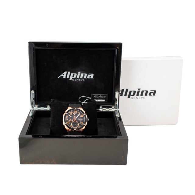 Metal Alpina Avalanche Extreme 48mm Al650x5ae24/6 Rose Rubber Manual Wind Watch For Sale - Image 7 of 8