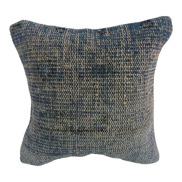 1970s Boho Chic Handmade Oushak Pillow Cover For Sale