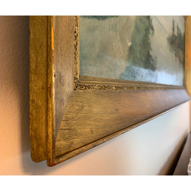 Wood Early 19th Century Dutch Landscape “Cottage Retreat” - Oil on Canvas For Sale - Image 7 of 13