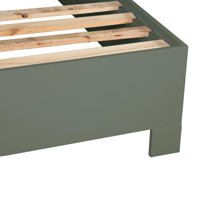 Liam Platform Bed Double - Evergreen For Sale - Image 11 of 12