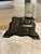 Glass Antique 19th Century Black Lacquer Chinoiserie Inkstand With Cut Glass Inkwell For Sale - Image 7 of 18