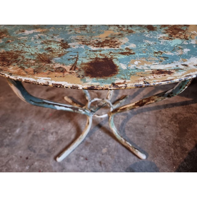 French Metal Bistro Table, 1930s For Sale - Image 13 of 15