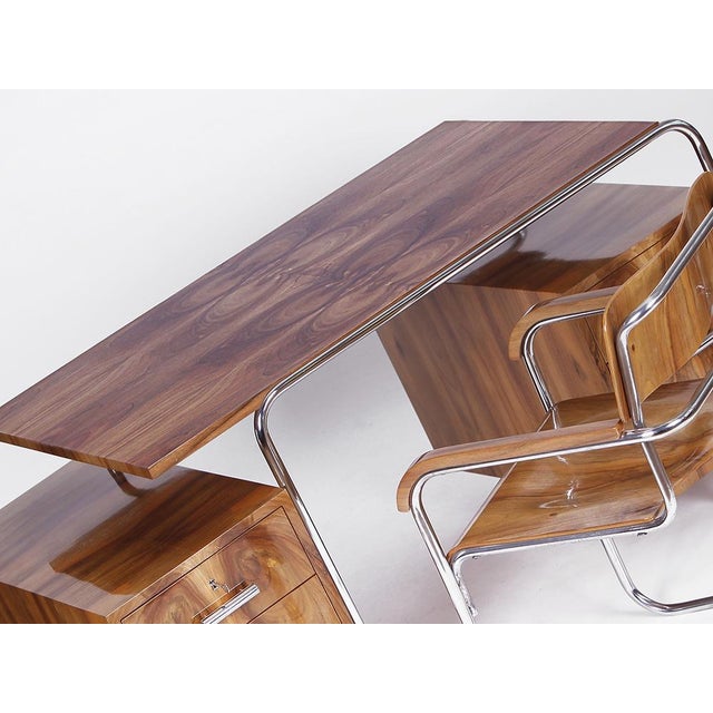 Desk with Armchair from Hynek Gottwald, 1930, Set of 2 For Sale - Image 10 of 16