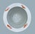 Ceramic Mid 20th Century Chinese White Flora Fauna Koi Fish Planter For Sale - Image 7 of 9