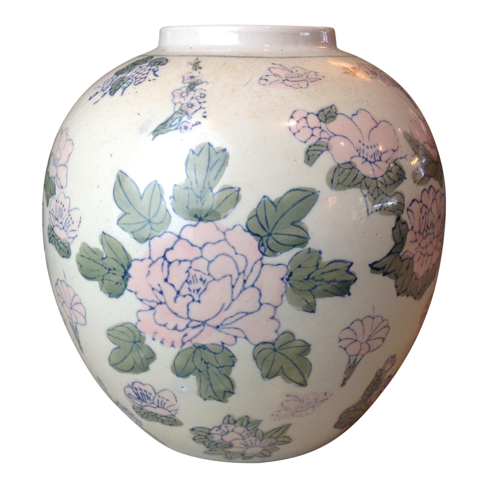 Antique Chinese Ginger Jar Vase Made in China With Floral Design Chairish
