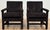 Newly Upholstered Luxe Chocolate Brown Pinstripe Velvet Parsons Chairs, a Pair For Sale - Image 4 of 13
