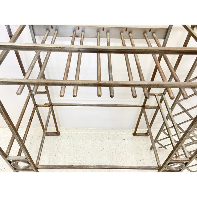 Custom Industrial Solid Raw Steel Bar and Wine Rack For Sale In Buffalo - Image 6 of 10