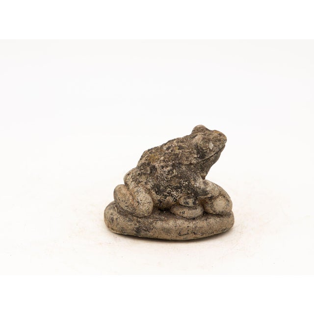 Reconstituted Stone Frog Garden Ornament, 20th Century For Sale - Image 9 of 9