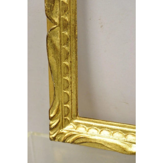 Mid 20th Century Italian Hollywood Regency Gold Gilt Wood Art Picture Frame 14x12 Nos - Multiple For Sale - Image 5 of 13