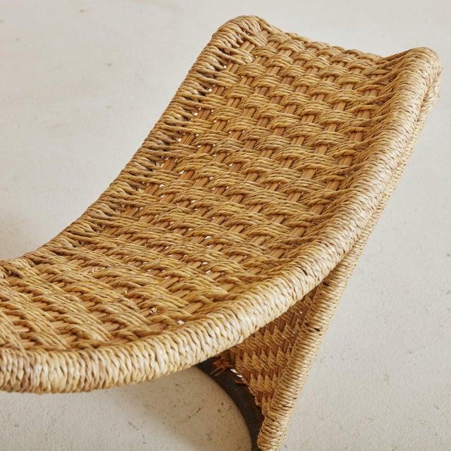 Curved Wicker ‘Zest’ Chair Attributed to Francois Liguori, France 1988 For Sale In Chicago - Image 6 of 11