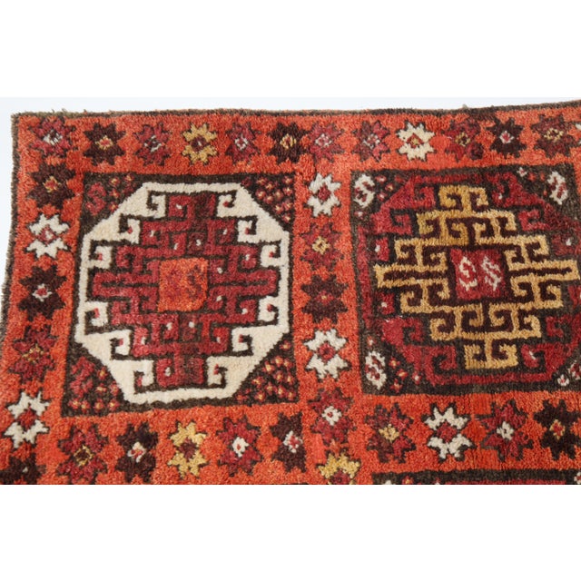 Textile Antique Konya Rug Hallway Runner – Tribal Geometric Masterpiece Runner Rug -3' 6'' X 13' For Sale - Image 7 of 14