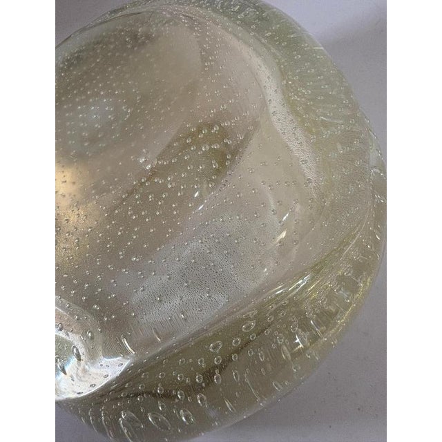 Glass Art Deco Bulé Yellow Glass Ashtray, 1930s For Sale - Image 7 of 10