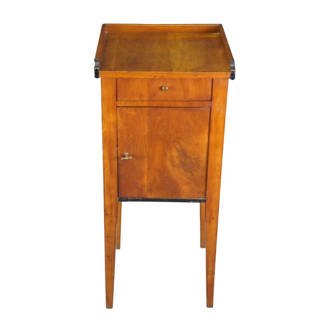 Biedermeier Early 19th Century Antique German Biedermeier Cherry Pillar End Table For Sale - Image 3 of 12