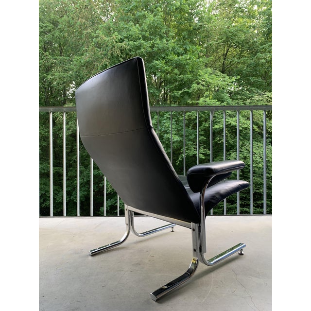 Leather DS 2030 Armchairs with Ottoman by Hans Eichenberger for de sede, 1990s, Set of 2 For Sale - Image 13 of 16