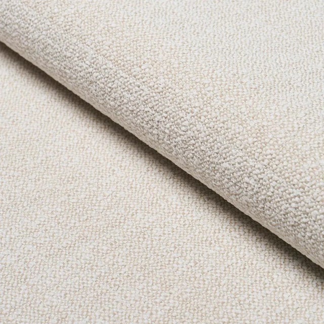 SAMPLE - Schumacher Sadie Indoor/Outdoor Fabric In White On Natural For Sale