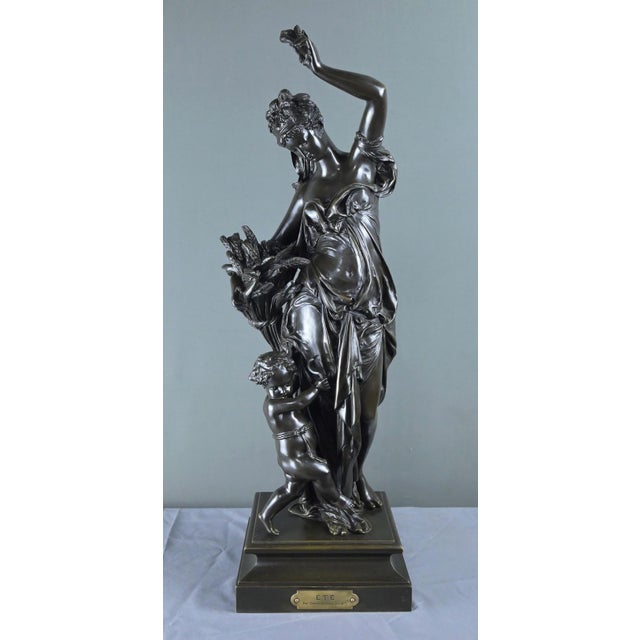 Carrier-Belleuse, Sculpture Summer, 1800s, Bronze For Sale - Image 3 of 18