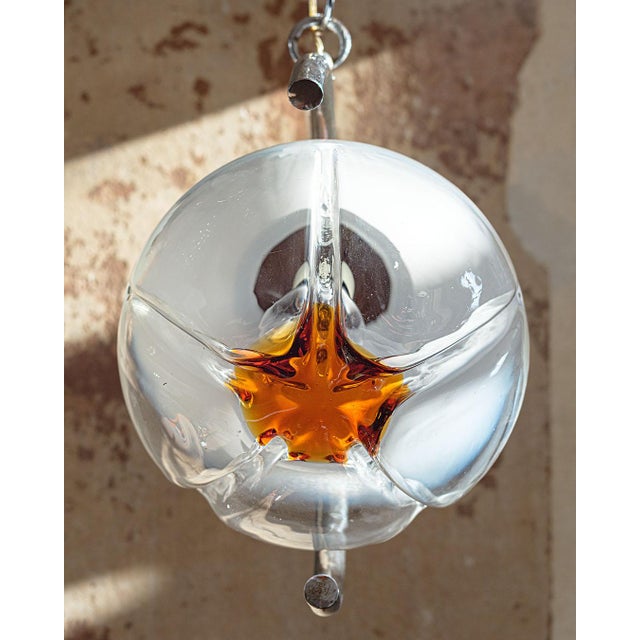 Murano Mazzega Pendant Lamps from Made Murano Glass, 1970s, Set of 2 For Sale - Image 12 of 15
