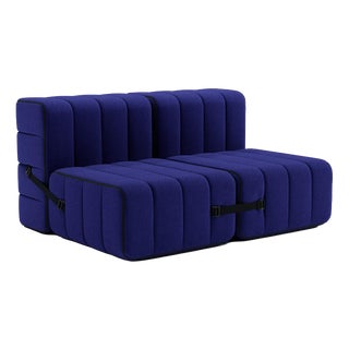 2-Seater Modular Sofa in Jet Fabric by Ambivalenz, Set of 4 For Sale