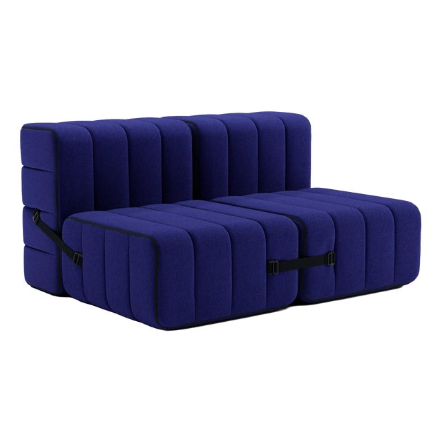 2-Seater Modular Sofa in Jet Fabric by Ambivalenz, Set of 4 For Sale