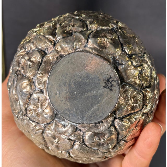 Collection of Silver Plated Decorative Fruit Sculptures Mid-Century - Set of 7 For Sale - Image 11 of 11