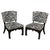 James Mont James Mont Black and White Zebra Chairs - a Pair For Sale - Image 4 of 4